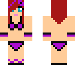 purple bikini girl