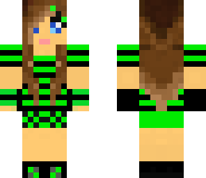 green and black teen girl