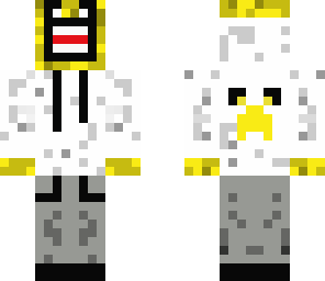 yellow yeti in a hoodie