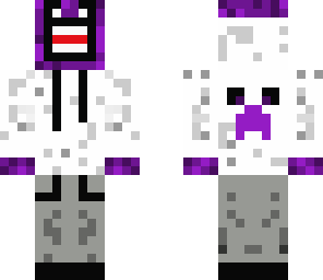 purple yeti in a hoodie