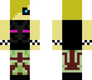 rocker wi headphones and enderman shirt