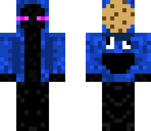 enderman with cookie monster sweater