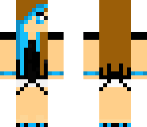 blue and black girl
