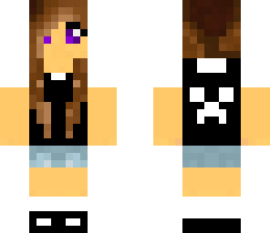 cute girl with creeper vest