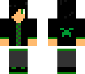 green emo with creeper face