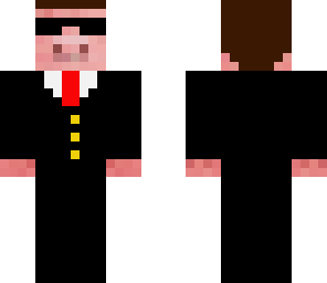 agent pig animals in black