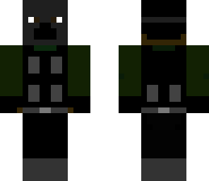 soilder with a gas mask