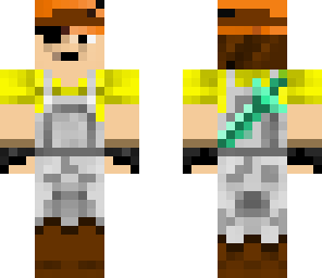 miner with diamond sword