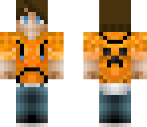 sb92's orange creeper hoodie