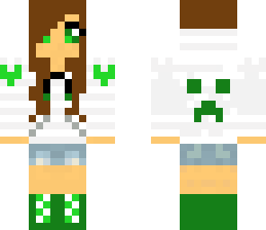 cute girl with a creeper hoodie
