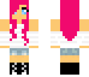pink haired skin