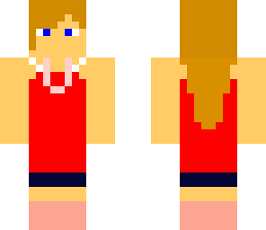 girl in short red dress with black shorts