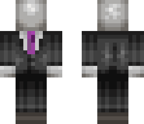 slenderman with purple tie