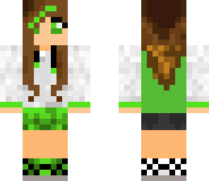 green and white girl