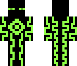 neon green ender man