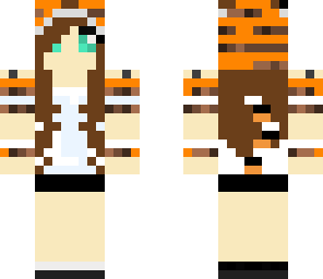 tiger girl with hoodie