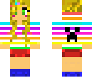 blonde-haired rainbow girl