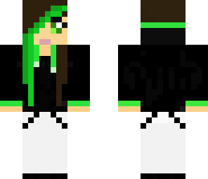 girl with green highlights