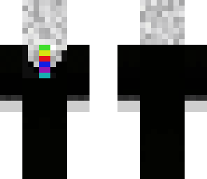 slenderman with rainbow tie