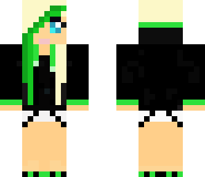 green cute girl