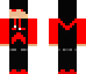 red and black creeper hoodie