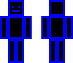 blue neon man