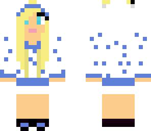 blonde girl with panda hat