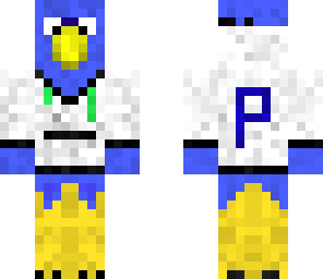 blue parrot with write dress suit