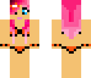 pink haired bikini girl 2