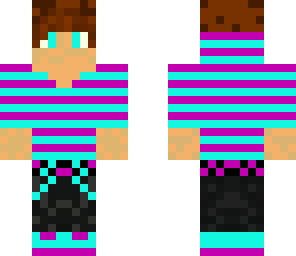 blue and purple skater with hp and hoodie
