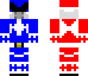 mixed power ranger blue and red