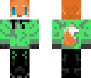 green hoodie fox