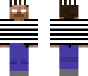 white striped jail herobrine