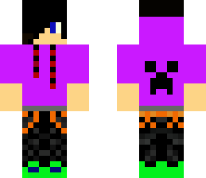 purple creeper teen hoddie