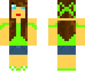 lime green hipster girl