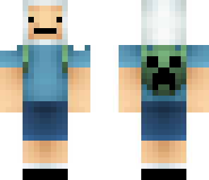 finn with creeper backpack
