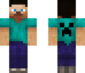 steve con camiseta de creeper