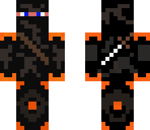 black and orange ninja