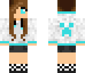 white and blue creeper girl