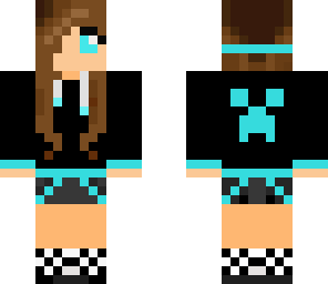black and blue creeper girl