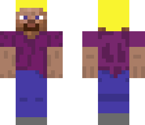 blond steve in purple