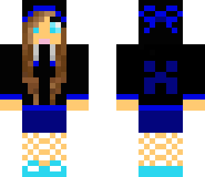 blue hooded girl