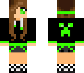 green creeper girl brunette