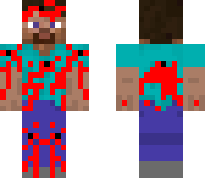 minecraft guy with bullet holes all over him
