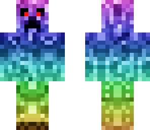 rainbow creeper with headphones and cool face