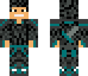 chain armored suit with sword