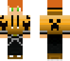 guy in gold creeper hoddie