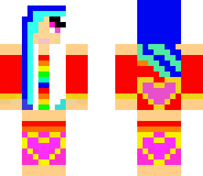 rainbow blue girl
