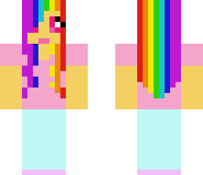 rainbow hair girl