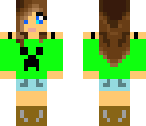 cute girl with brown hair and creeper shirt